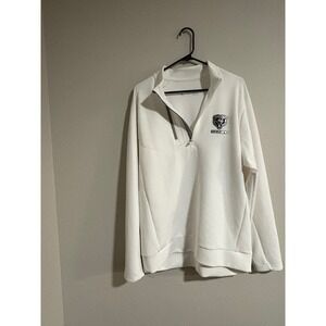 Antigua Chicago Bears Mens XL Quarter Zip Pullover White Performance Sweatshirt